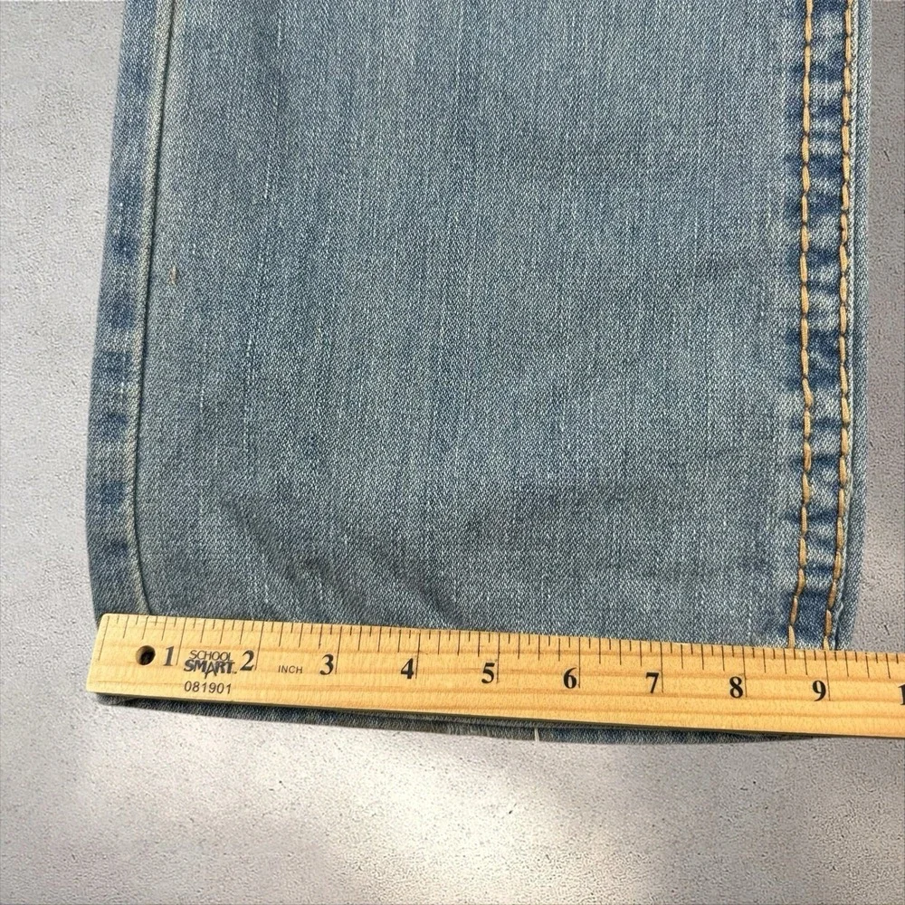 True Religion Billy Super T Jeans Mens 40x33 Blue Made‎ USA Distressed Bootcut